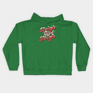 Sleigh Girl Sleigh - Slay Funny Ugly Christmas Sweater Xmas Kids Hoodie